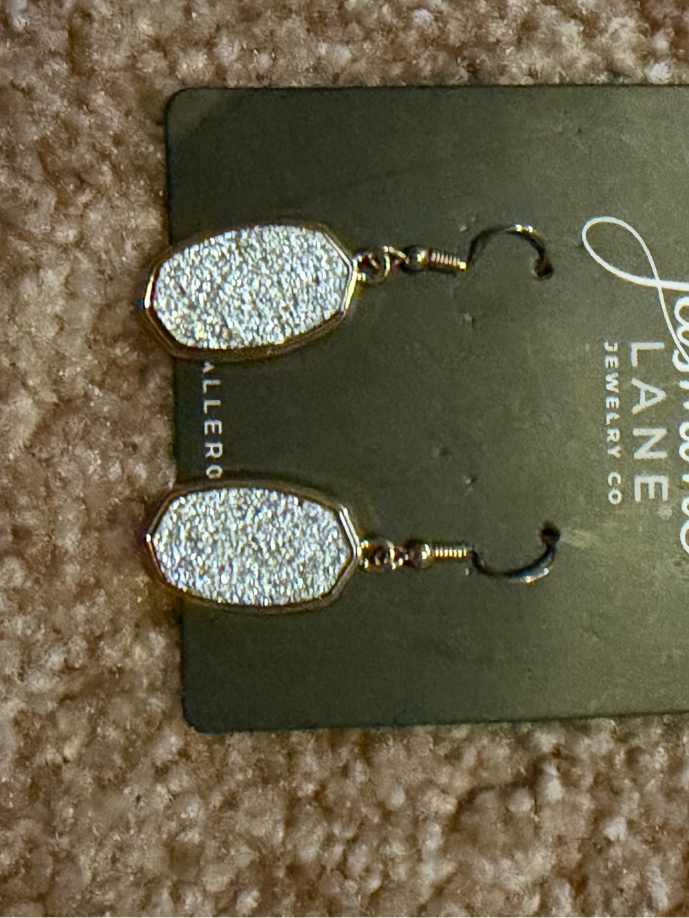 Jasmine Sparkling Silver Drop Earrings - Picture 2 of 4